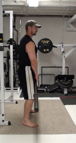 One-Arm Barbell Hang Clean and Press