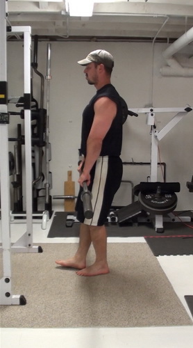 Bar-In-Front Pistol Squats