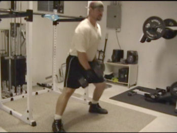Dumbbell Side Lunges In Action
