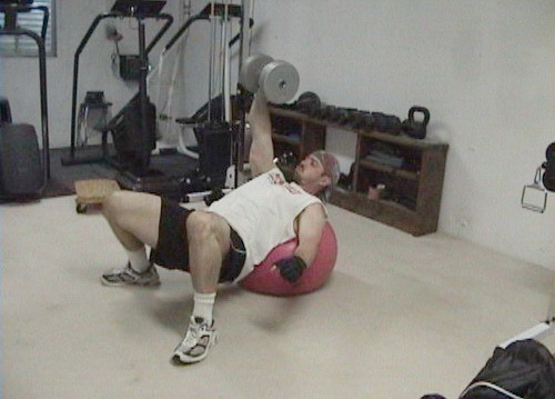 one-arm dumbbell bench press