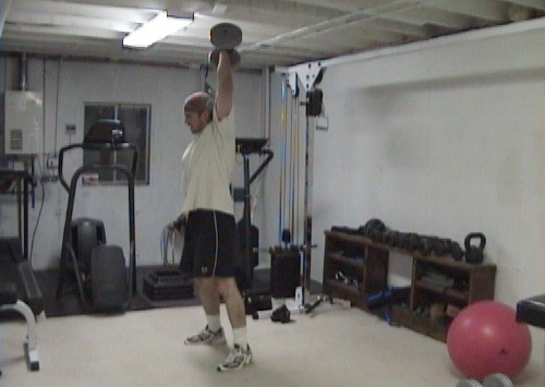 Dumbell Overhead Tricep Extension Negatives