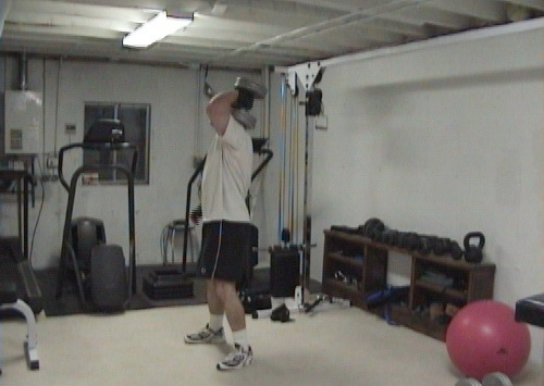 Dumbell Overhead Tricep Extension Negatives