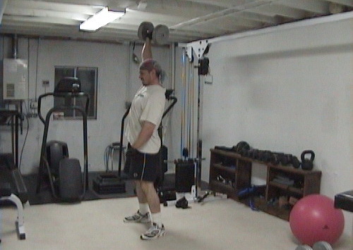 Dumbell Overhead Tricep Extension Negatives