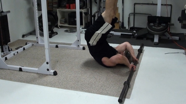 .Barbell Pullover Dragon Flag Leg Raises