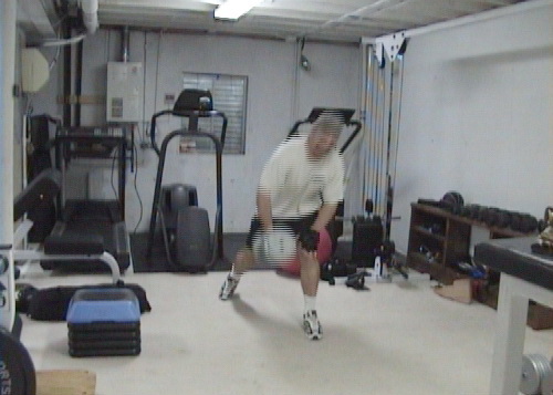 Split Squat One Arm Dumbell Snatch