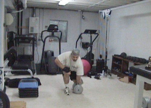 Split Squat One Arm Dumbell Snatch