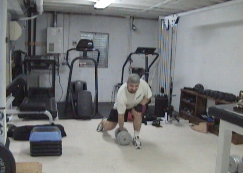 Split Squat One Arm Dumbell Snatch