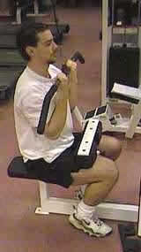 Pulling down in a vertical body position