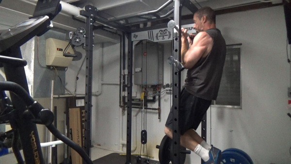 Nilsson Curl on Power Rack Safety Rails