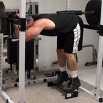 Lengthwise Barbell Donkey Calf Raises