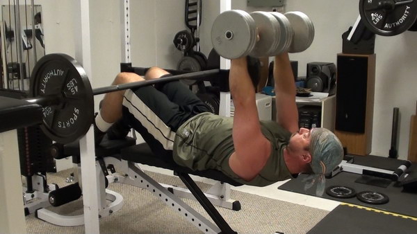 back off bench dumbbell bench press