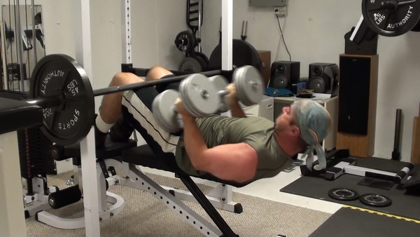 back off bench dumbbell bench press