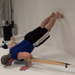 Lateral Band Feet-Elevated Push-Ups