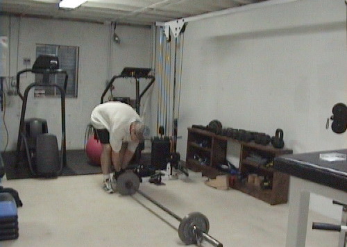 Shoulder Barbell Split Squats for training legs at home