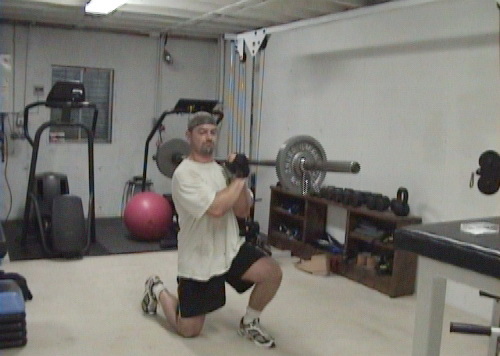 Shoulder Barbell Split Squats for training legs at home