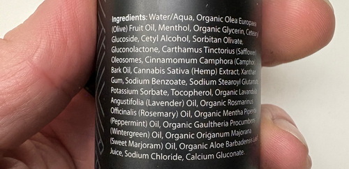 CBD Pain Cream Ingredients