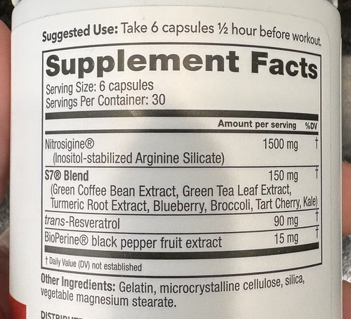 Juvenon Blood Flow 7 Ingredients