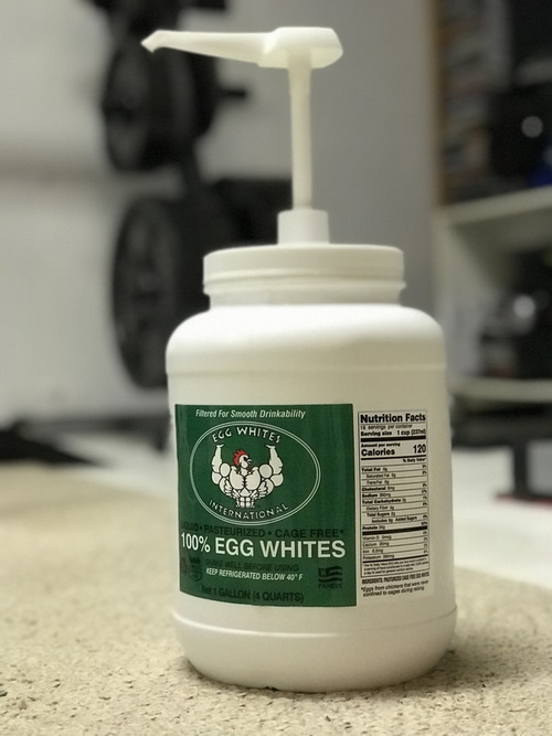 100% Pure Liquid Egg Whites gallon jugs with pump