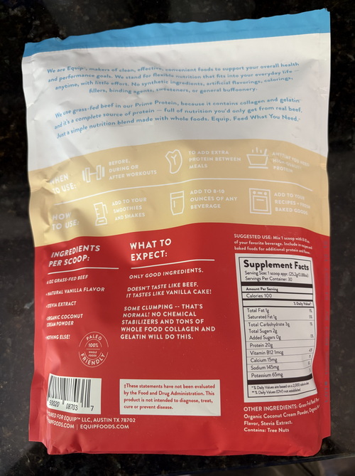 Equip Foods Prime Protein Beef Isolate product photo