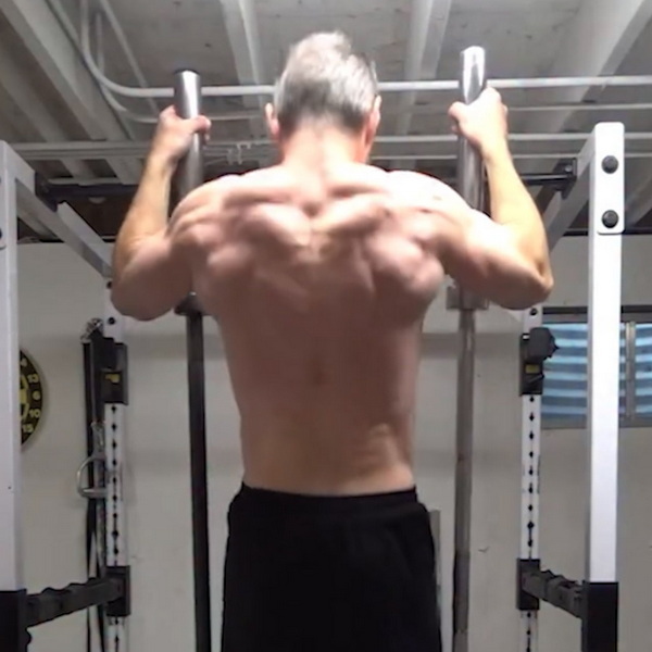 Two Vertical Bar Rotating Hand Fat End Pull-Ups