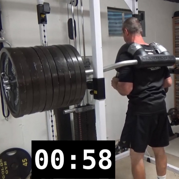 6X Bodyweight (1,055 lbs) Lockout Hold for 1 Minute