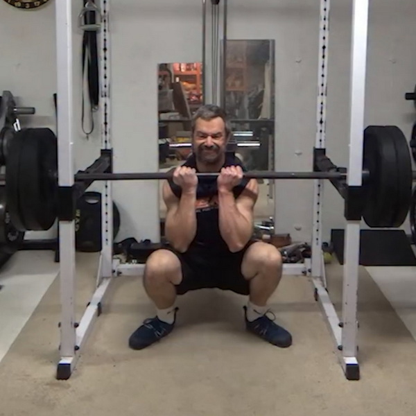Barbell Curl Squats