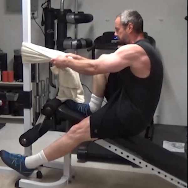 Towel Slide Single Leg Squats